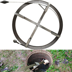 Heavy Duty Sewer Drain Snake for Outdoor,Manual,Flat,Length 15M/49.2Ft,Width 2.5
