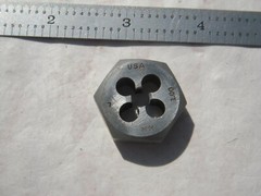 NEW MADE IN THE USA HIGH SPEED STEEL 1&Prime; METRIC HEX DIE X M7 X 1.0MM
