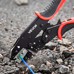 VEVOR Crimping Tool Ratcheting Wire Crimper 24-10 AWG for Electrical Terminals