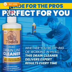 Uncle Todd&rsquo;s HVAC Drain Line Cleaner &ndash; 16oz / 8 Months Supply 16oz, Green