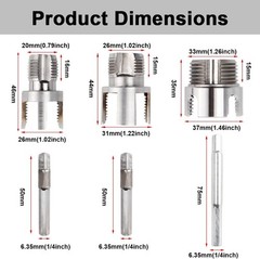 3Pcs PVC Pipe Threader Kit 1/2&Prime; 3/4&Prime; 1&Prime; NPT Integrated Internal & External Pipe