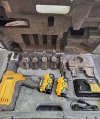 DEWALT 20V MAX ProPress Tool Kit w/ (6) Ridgid Jaws New Batteries And Charger