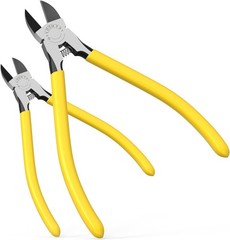 OTLOOMTBT 6-In and 5-In 2 PCS Ultra Sharp Compact Wire Cutters with Long Flat No