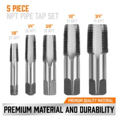 HORUSDY 5 Piece NPT Pipe Tap Set