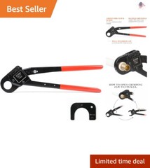 Heavy-Duty 1-inch PEX Crimping Tool &ndash; Copper Pex Crimp Rings &ndash; Go/No-Go Gauge