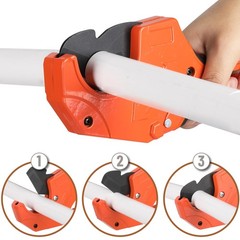 Bates- PVC Pipe Cutter, Cuts up to 2-1/2&Prime;, Orange Ratcheting Cutter&hellip;