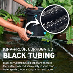 Sealproof Kinkproof 1-1/2&Prime; Dia Waterfall, Pond Tubing, 1-1/2-Inch ID, 20 FT, Bla