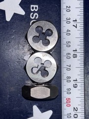 (3) USA M7x1 Hex Die NC Threading Rethreading M7 X 1.00 THREE HEXAGON DIES