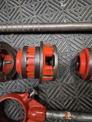 RIDGID 12 R PIPE THREADING DIE SET 1/2&Prime;-2&Prime; w Handle & Ratchet & Craftsman Die
