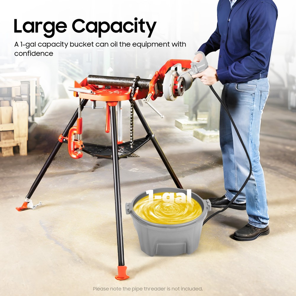 Handheld Oiler Bucket Oil Gun Kit Lubricator of Pipe Threader Threading Machine