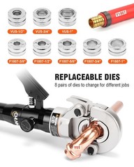 CHANHYD Hydraulic Copper Tube Fittings Press Crimping 1/2&Prime;, 3/4&Prime;, 1&Prime;, Silver