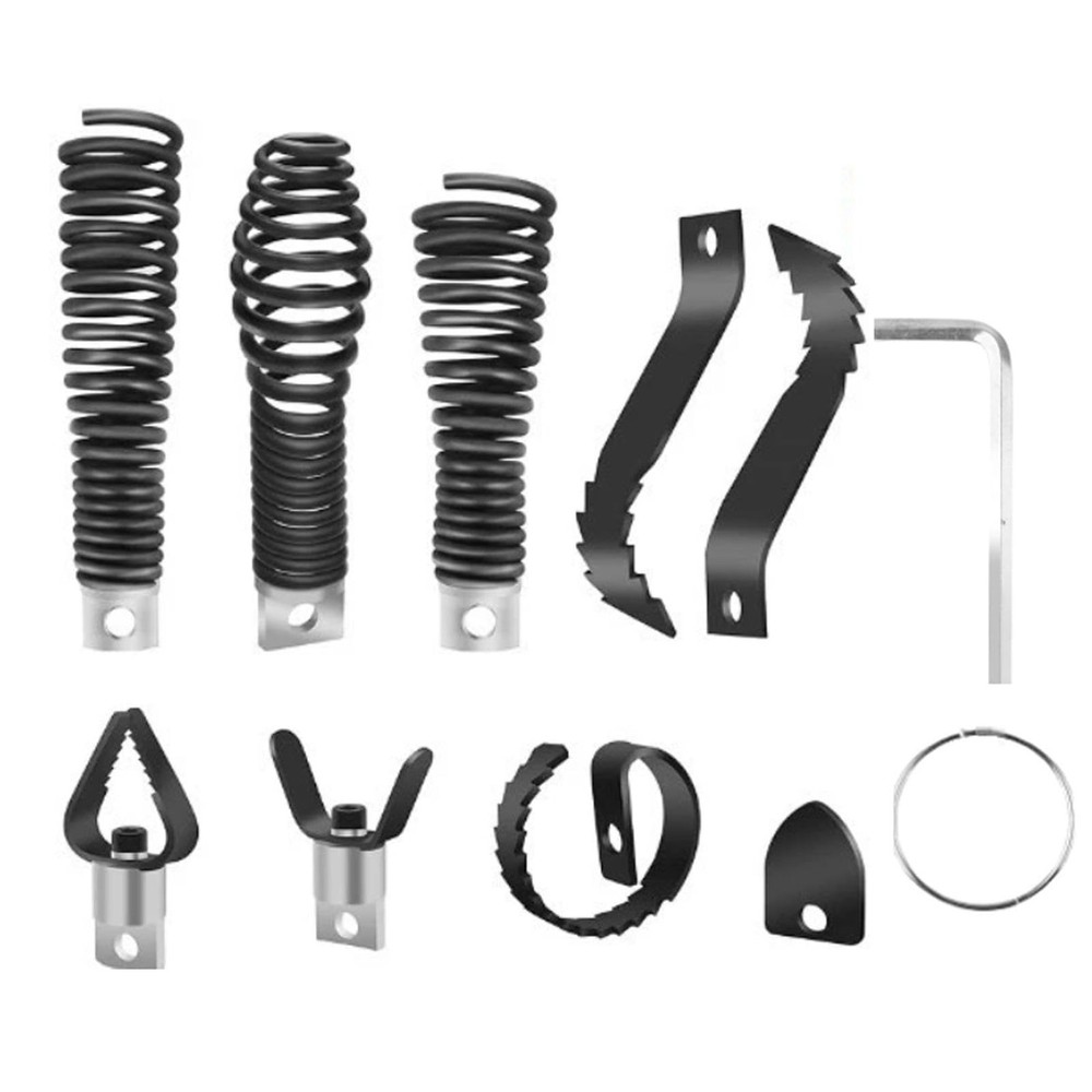 9PCS Drain Auger Cutter Set Drill Attachment For 5/16 To 3/4 Inch Cables