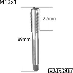 M12 X 1 Tap and Die Set, M12 x 1.0 Machine Thread Tap and Round Die Right Hand