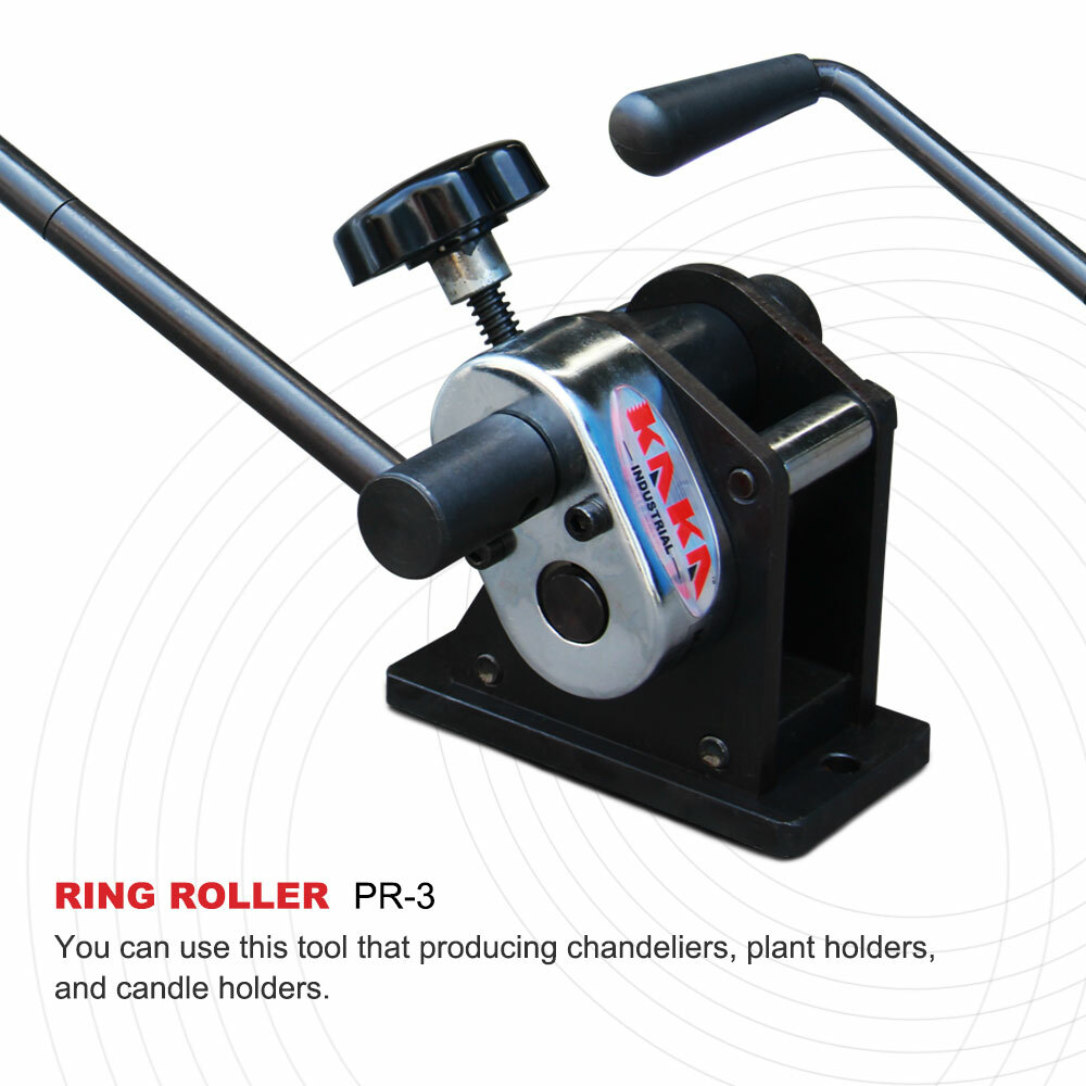 KAKA Industrial PR-3 Manual Plate Steel Ring Roll Bender, Easy Operation