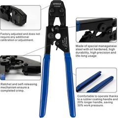 Pex Cinch Clamp Tool Set with Metal Cutter and 30 Stainless Steel Clamps