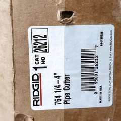 RIDGID 764 26212 Wheel-Type Pipe Cutter For Model 1224 1/4&Prime;-4&Prime; USA 🔧