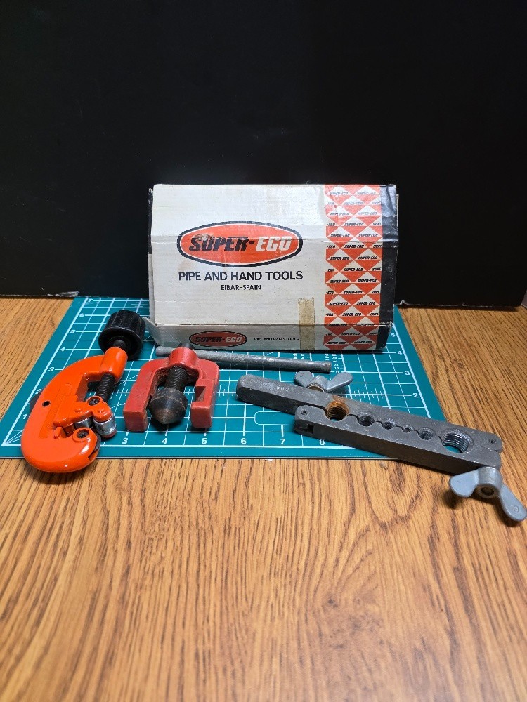 SUPER EGO Pipe & Hand Tools (see pics & description) Pipe cutter is Great Neck