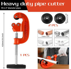 Professional Pipe Cutter Tool for 1-3&Prime; Pipes,Heavy Duty Metal Tube Cutter to Gal