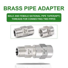 TAISHER 4PCS 304 Stainless Steel Pipe Fitting, Hex Nipple, 1/4&Prime; NPT, Silver