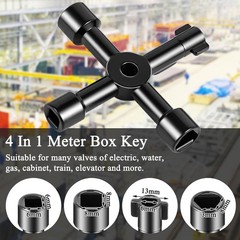 Angle Stop Wrench Kit Plumbing Tools Chrome Vanadium Steel Blue 3 Piece