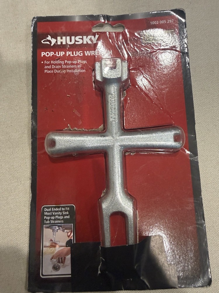 Husky Pop-Up Plug Wrench Drain Holder Tool 1003 005 297 New Open Package