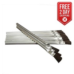 Flexible Natural hair Bristle Tin/Metal Tubular Ferrule Handle Acid/Flux 144 Pk