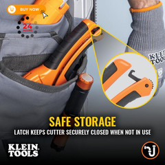 Klein Tools 50063 Ratcheting PVC Pipe Cutter, Cuts 1-1/4-Inch I.D.