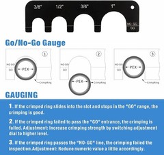 iCrimp PEX Crimping Tool Kit for 3/8in, 1/2in, 3/4in, 1in Pex Copper Crimp Rings