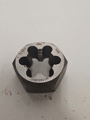 Hex Retnreading Die, Uncoated UNC, 1 1/4&times;7, HSS Osborn Uk