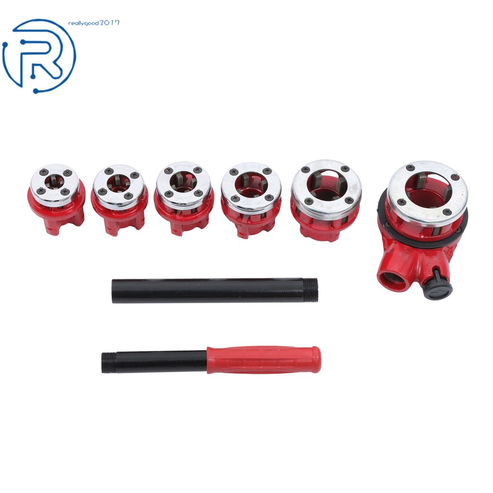 Pipe Threader Kit Includes 6pcs NPT Threading Dies 1/4&Prime; 3/8&Prime; 1/2&Prime; 3/4&Prime; 1&Prime; 1-1/4&Prime;