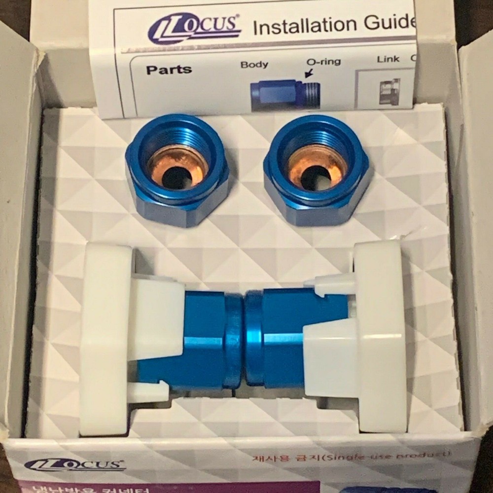2ct Locus L4GCH-S6 Connector for Heat & Cool Pipe 3/8&Prime; R22 R410a 623psig