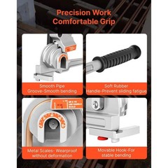 Pipe Tube Bender, 1/4 In., 3/8 In., 1/2 In. O.D., 3 in 1-Manual Level Tube Bende