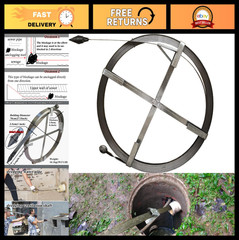 Heavy Duty 49.2ft Sewer Drain Snake Tool &ndash; Manual Flat Manganese Steel Plumbing