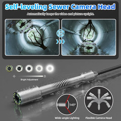 165FT Sewer Camera with 10&Prime; HD Screen, Audio, 32GB &ndash; Ideal for Plumbers