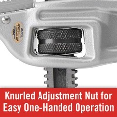 RIDGID 31120 14&Prime; Aluminum Offset Pipe Wrench with Narrow Hook Jaw Parallel to