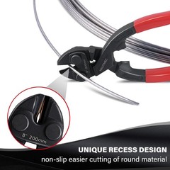 8 Inch Mini Bolt Cutters, High Leverage Compact Bolt Cutter, Anti-Slip Comfort G