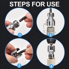 3PCS Pipe Threading Tool Kit for PVC Plastic Pipes &ndash; Drill-Powered Efficiency