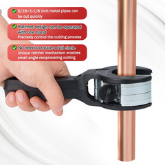 Ratchet-Type Pipe Cutter, One-Hand Fast Pipe Cutting Tool, for Cutting 5/16-1-1/