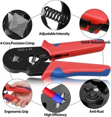 Ferrule Crimping Tool Kit &ndash; 1800PCS Wire Ferrules (AWG 23-7) with Self-Adjusting