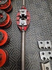 RIDGID 12 R PIPE THREADING DIE SET 1/2&Prime;-2&Prime; w Handle & Ratchet & Craftsman Die