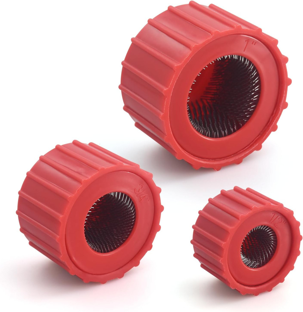 3Pcs Copper Pipe Cleaner Deburring Tool Brush Set 1/2&Prime; 3/4&Prime; 1&Prime; Soldering Plumbin