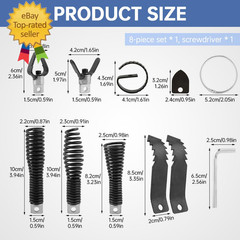 9Pcs Drain Auger Drill Attachment,Cutter and Auger Set,Drain Cleaner Combination