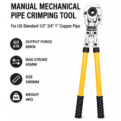 Pressing Plumbing Tools Clamping Tools 6T Copper Pipe Crimping Tools