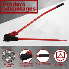 Rebar Bender & Cutter 2 in 1 Rod Bender Metal Bending Tool Manual Effortlessly C