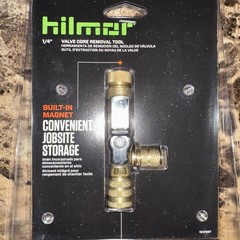 hilmor Valve Core Removal Tool, 1/4&Prime;, 1947967 Built in Magnet New 🔥