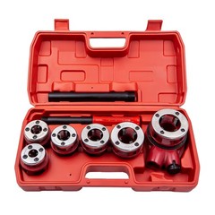 Ratcheting Pipe Thread Threader Die Hinge Plate Head Handle Tool Set 1/2&rdquo; new