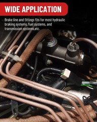 25 ft 3/16in Copper Coated Brake Line Flaring Tool Kit, Includes 3-in-1 Tube &hellip;