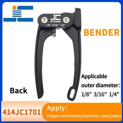 Copper Tube Bender, Tubing Bender 90&deg;,Fuel Brake Pipe Bender Hand Tool 1/4&ldquo; 1Pc