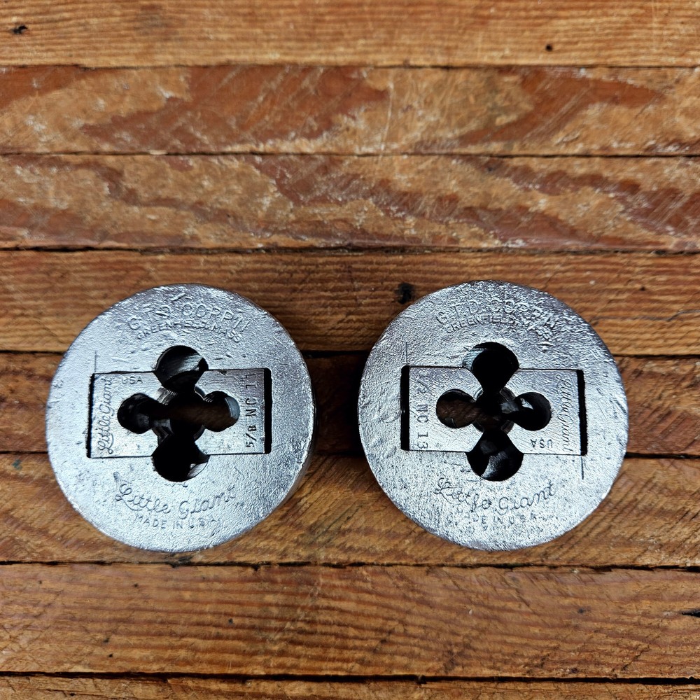 Greenfield Little Giant 1/2-13 & 5/8-11 NC Adjustable Die No. 7 Head 2 3/4&Prime; Dia