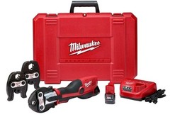 Milwaukee 2473-22 M12 Force Logic 5400 lbs Press Tool Kit, 1/2&Prime; &ndash; 1&Prime; Jaw